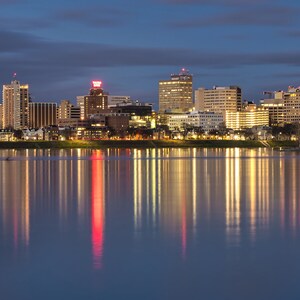 A Panoramic Print or Canvas of Harrisburg PA at Sunset