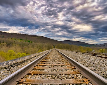 The Journey.  Print or Canvas.  Train Tracks as they through the small towns of Pennsylvania