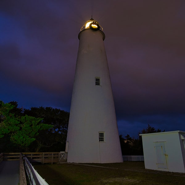 Ocracoke Lighthouse at Night