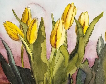 Yellow Tulips 5x7 Card