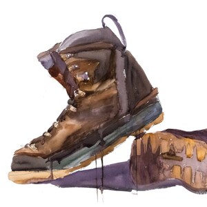 Hiking Boots 5x7 Card image 1