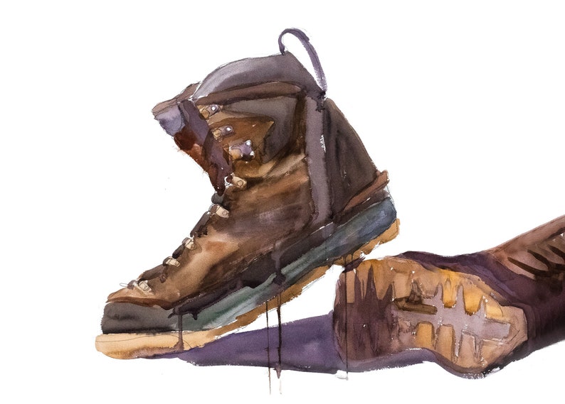 Hiking Boots 5x7 Card image 1