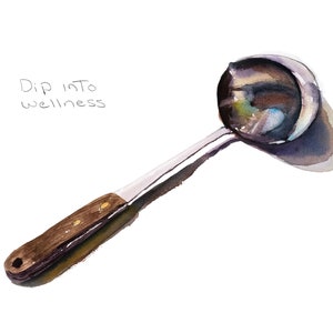 Dip Into Wellness 5x7 card