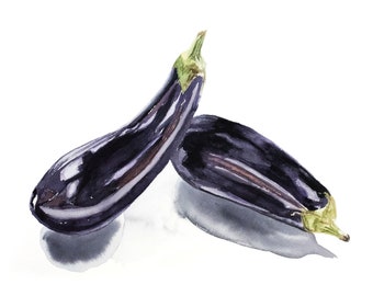 Eggplant 5x7 card