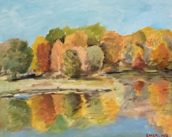 Fall Pond 5x7 Card