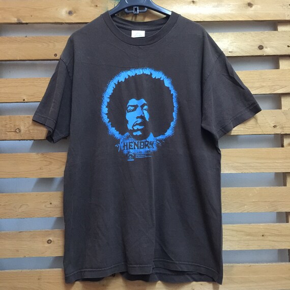 jimi hendrix face illust on t shirt rare
