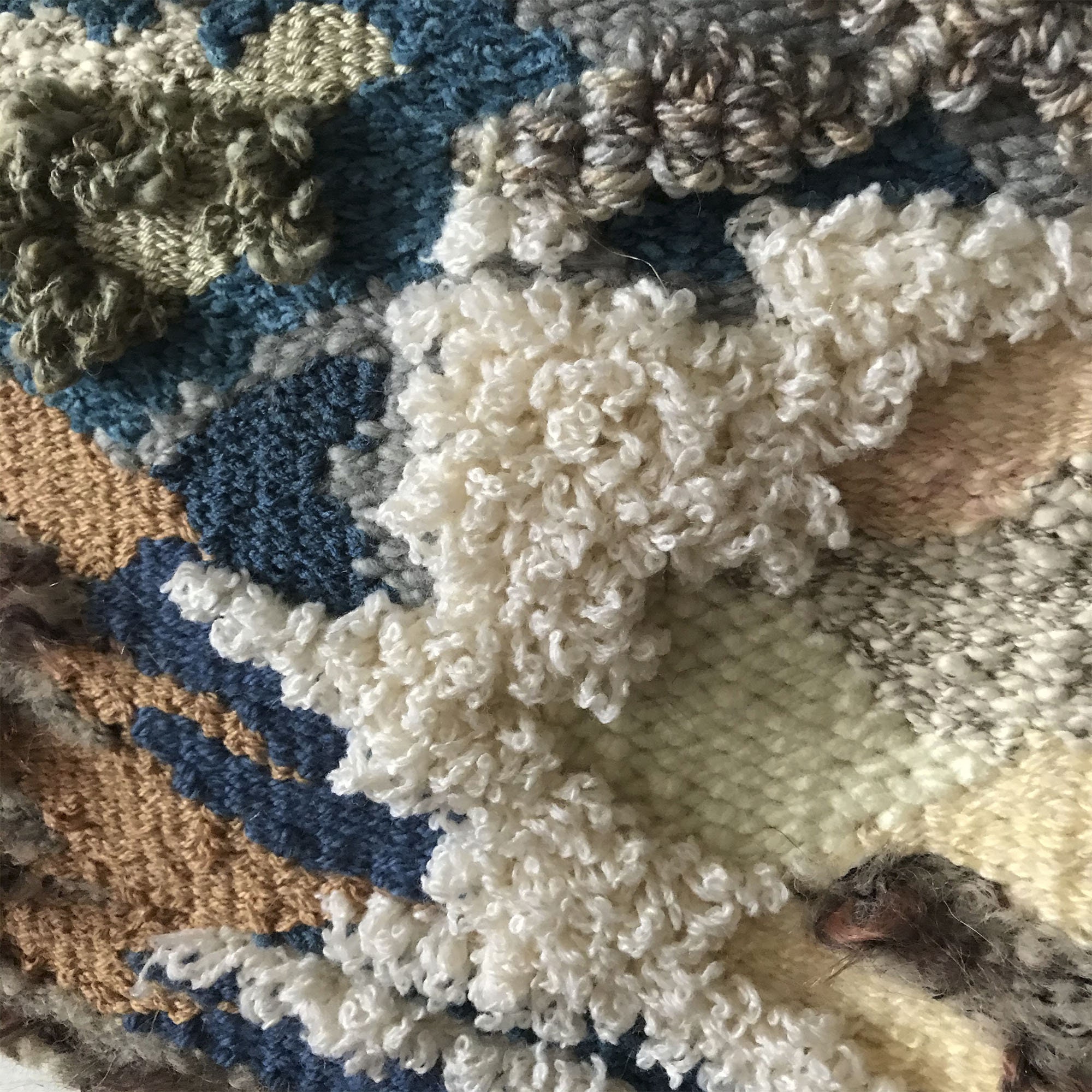 Large woven wall hanging with natural landscape. Textured wall Etsy