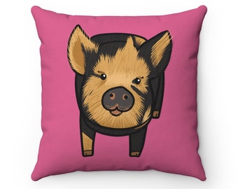 Nugget the Kunekune Pig Square Pillow