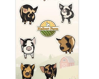 Kunekune Pig Sticker Sheet