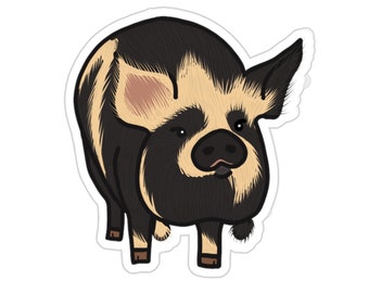 Panda Kunekune Pig Sticker