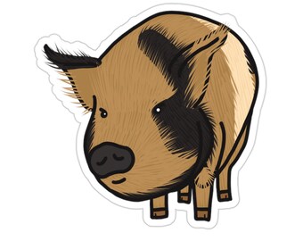 Clover the Kuenekune Pig Sticker