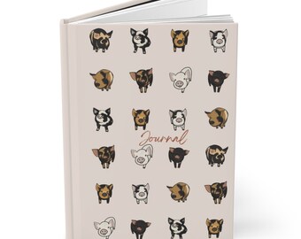 Kunekune Pig Hardcover Journal Matte