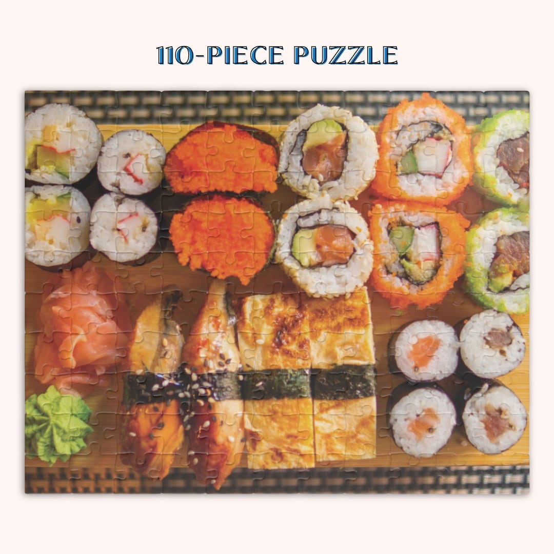 Unique Puzzles for Adults & Kids Sushi Food Puzzle Puzzle Etsy