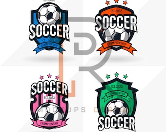 Soccer Badge logo design Templates Football FC eps, jpeg, png, svg, Soccer Clipart, soccer logo