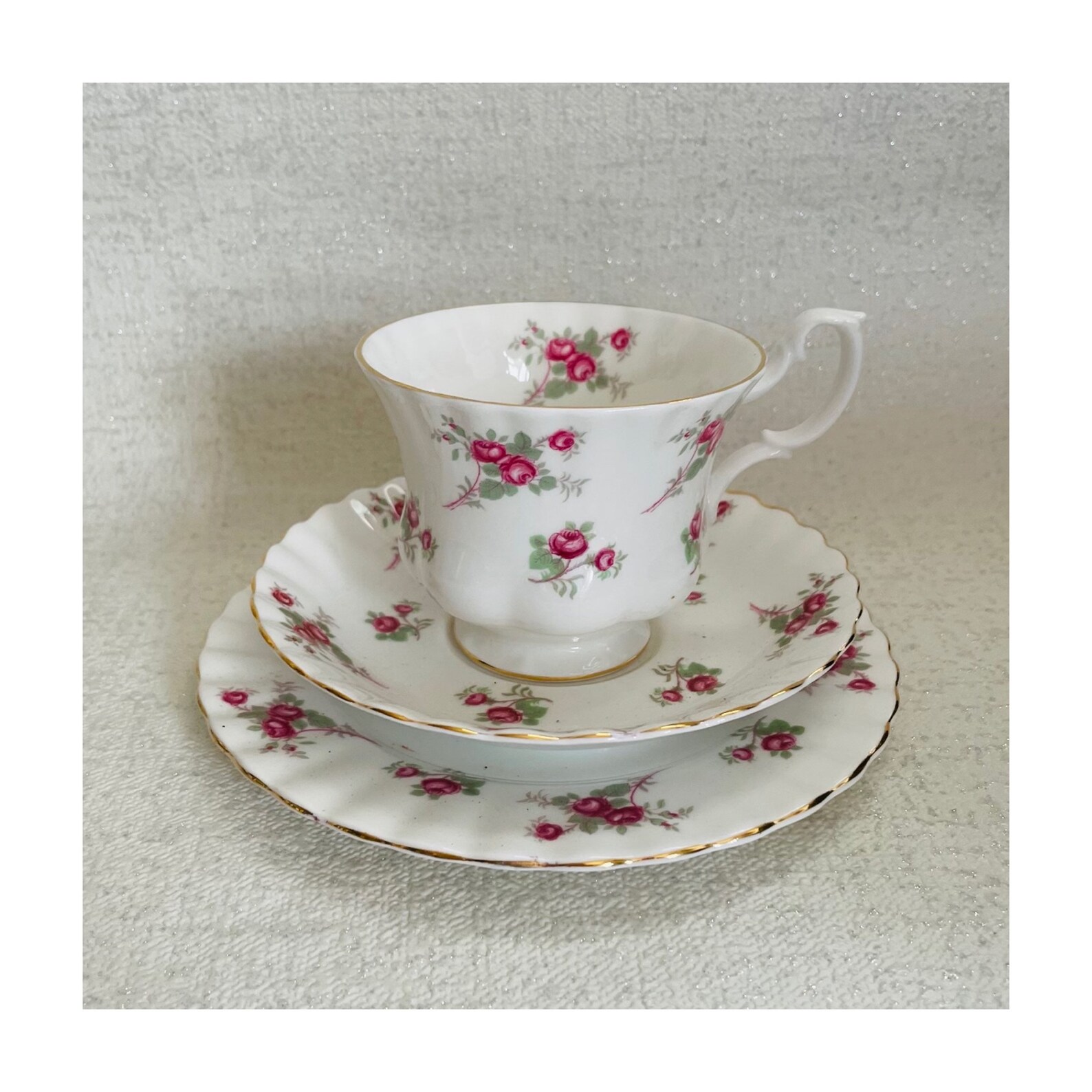 Vintage Richmond Rose Time Bone China Tea Cup Saucer & Plate Etsy