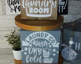 Laundry Wooden Signs