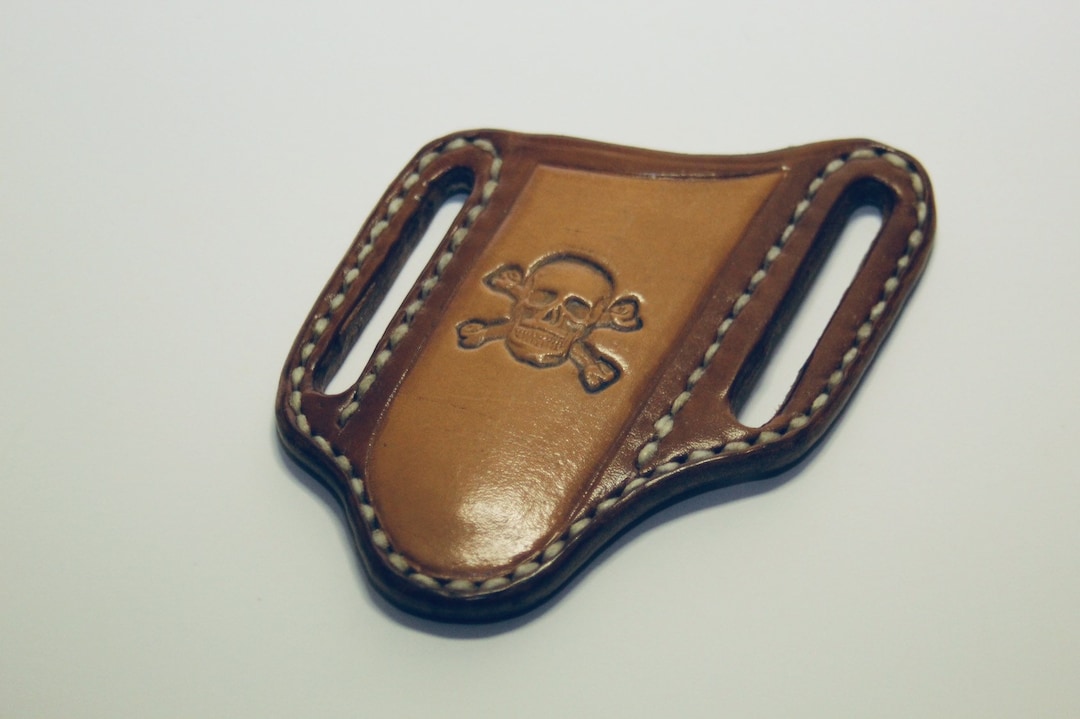 Folding Knife Leather Belt Sheath S Etsy