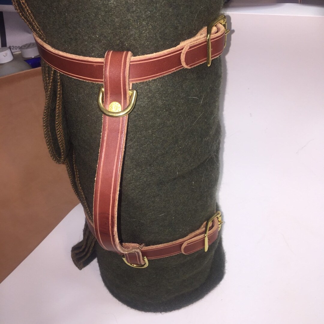 Leather Handcrafted Blanket/bedroll Straps Etsy