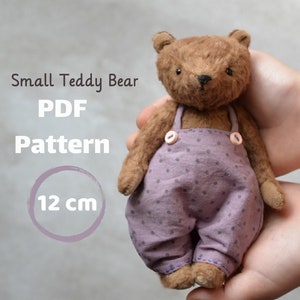 Stuffed teddy bear ONLY sewing pattern pdf, pattern for bear sewing, WITHOUT step by step instructions