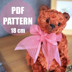 Vintage teddy bear sewing pattern pdf, teddy bear sewing, vintage teddy bear, vintage toy sewing -  INSTANT DOWNLOAD