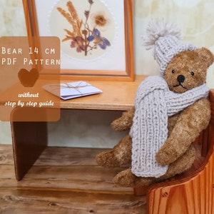 Teddy Bear 14 cm JUST PDF pattern without step by step guide - for EXPERIENCED