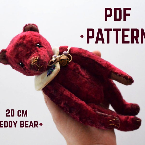 Vintage teddy bear sewing pattern pdf, antique plush teddy bear sewing -  INSTANT DOWNLOAD