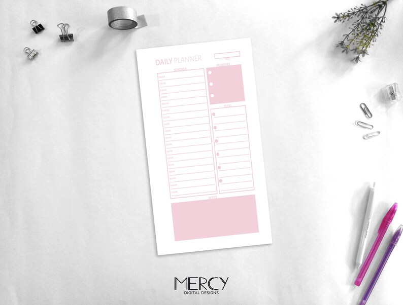 Personal Daily Planner Printable Personal Daily to Do List - Etsy