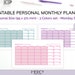 Personal Monthly Planner Printable Personal Size Monthly - Etsy