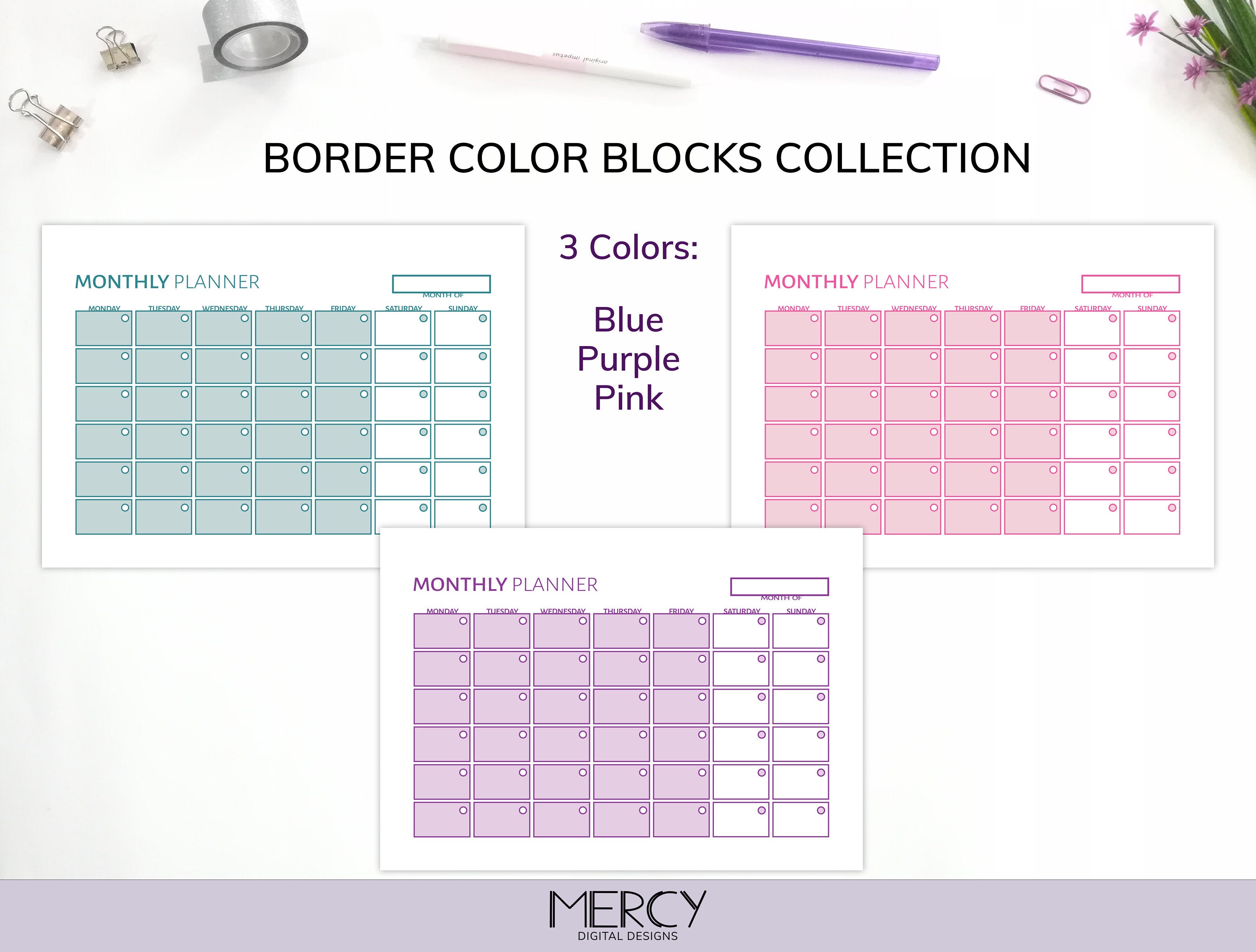 A6 Monthly Planner Printable, Monthly Calendar - Etsy
