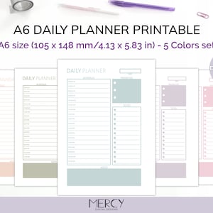 A6 Daily Planner Printable, Daily Schedule, Daily to Do List - Etsy