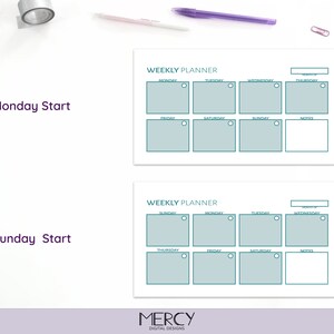 Personal Weekly Planner Printable, Personal Size Weekly Organizer ...