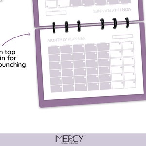 A6 Monthly Planner Printable, A6 Undated Calendar - Etsy