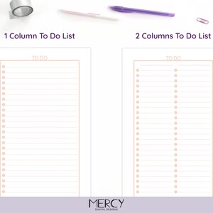 Half Letter to Do List Printable, Task List Set, Pastel - Etsy