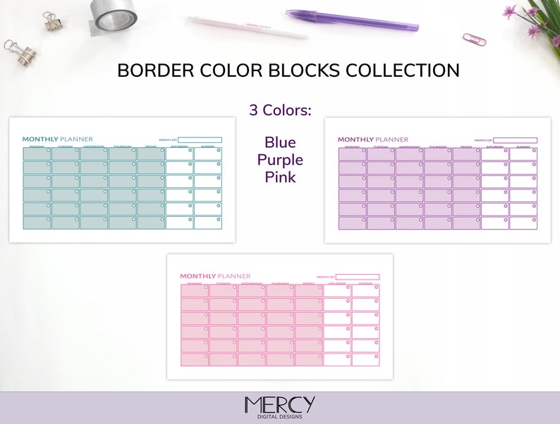 Personal Monthly Planner Printable Personal Size Monthly - Etsy