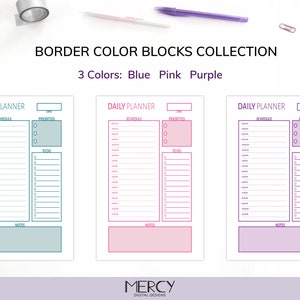 Half Letter Daily Planner Printable, Day on One Page, Daily Schedule ...