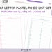 Half Letter to Do List Printable, Task List Set, Pastel - Etsy