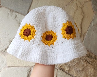 Sunflower Crochet Hat