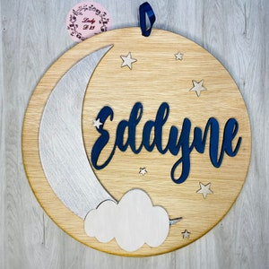 Personalized wooden name 25cm birthday birth baptism room child baby house