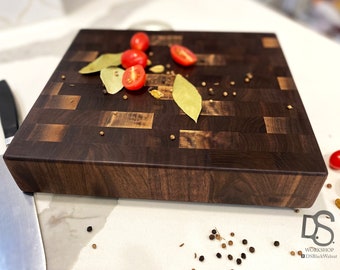 Handgefertigtes Walnuss Endkorn Schneidebrett - Professioneller Kochmesser Freundlicher Butcher Block