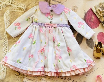 Floral Dress for Blythe Doll, Ob24, Ob22, NeoBlythe, 1/6 BJD