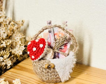 Mushroom basket for blythe, Blythe Doll, Blythe outfit, Ob22, Ob24, Doll, Qbaby, Neo Blythe, Blythe Clothing Accessories, Bag Vintage