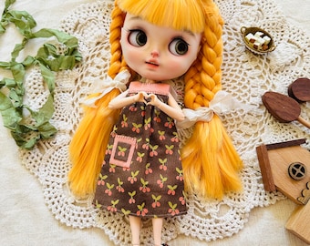 Handmade Blythe Doll Dress, Vintage Style, Fits Ob24, Ob22