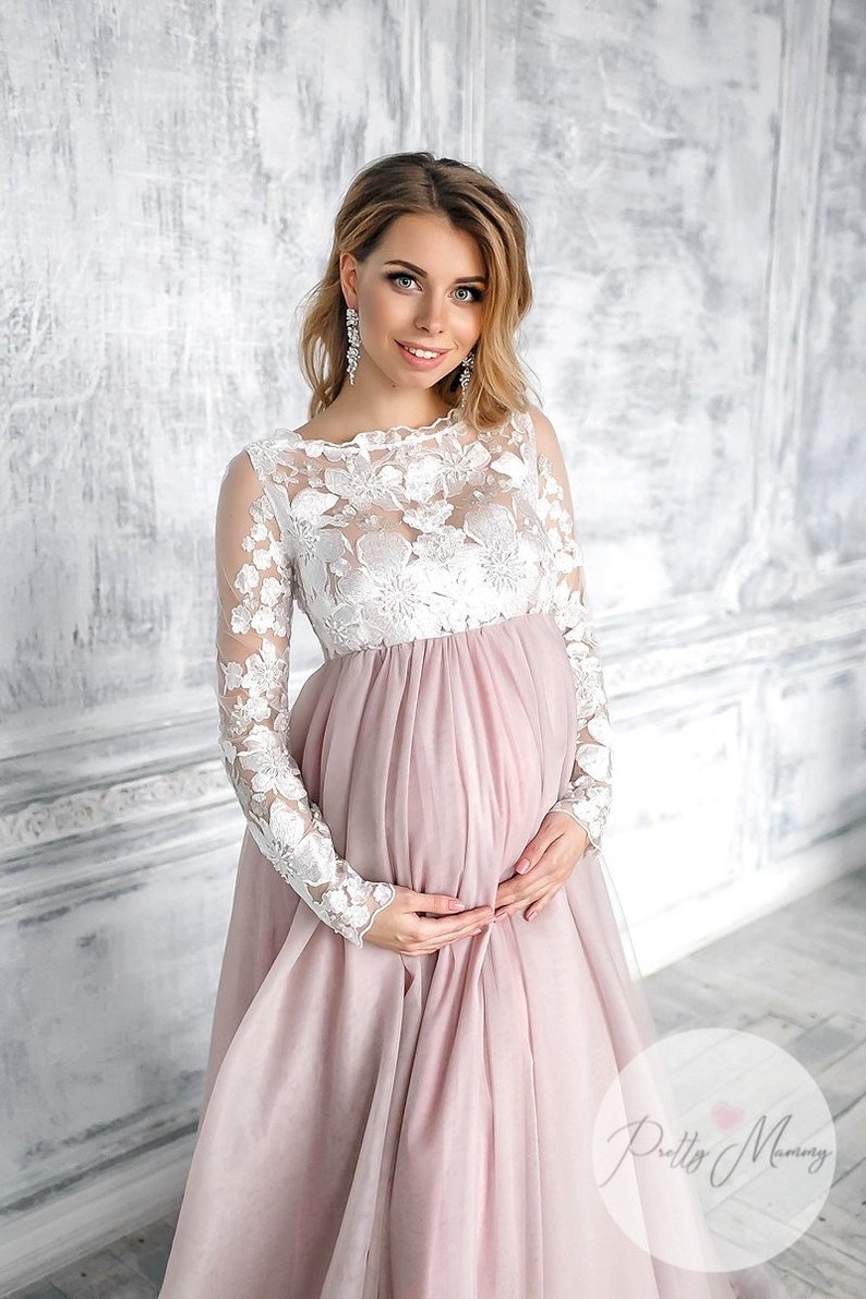 long maternity gown styles