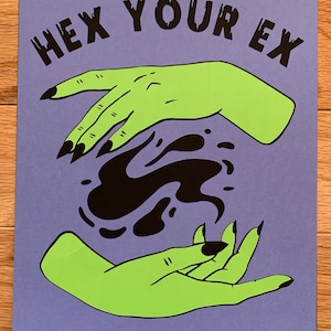 Hex Your Ex papercraft art