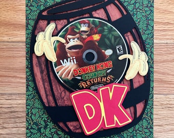3D up-cycled Donkey Kong disc art