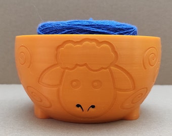 Handmade Sheep Yarn Bowl: 3D Printed PLA Knitting Holder