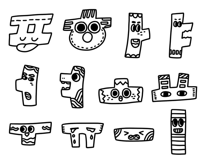 Printable Korean Alphabet Hangul fun coloring page for kids | Etsy