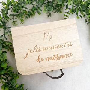 Wooden suitcase for birth souvenirs, birth gift, children's room decoration, first baby souvenirs