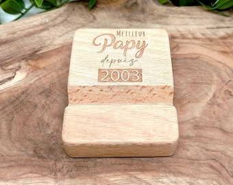 Wooden phone stand