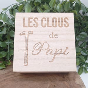 Scatola in legno per piccoli oggetti nonna nonno nonno papà mamma